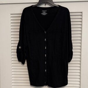 Black Button-Up Cardigan
